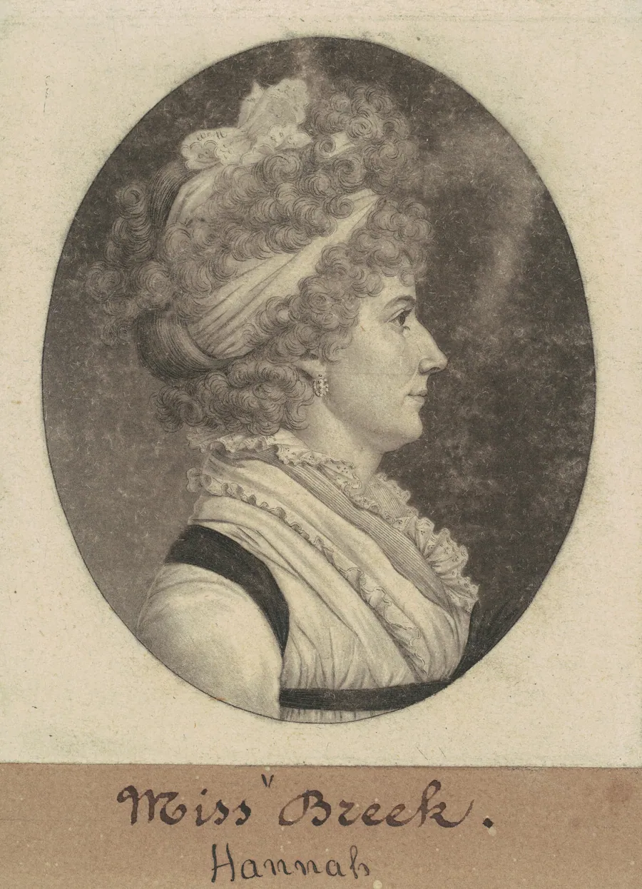 Hannah Breck by Charles B. J. Févret de Saint-Mémin