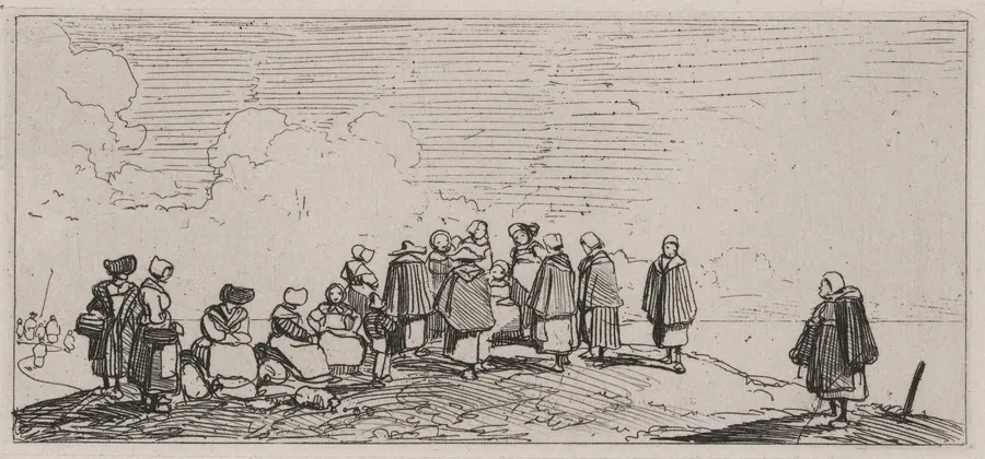 Women on the Shore by Caspar Johann Nepomuk Scheuren