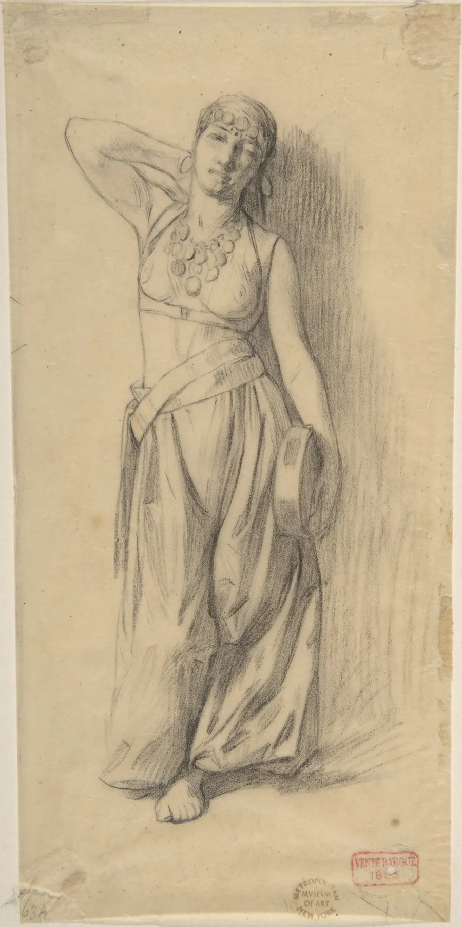 Study for "The Almeh" by Charles Bargue