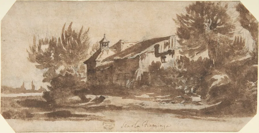 Landscape with a Country Chapel by Jacques Callot