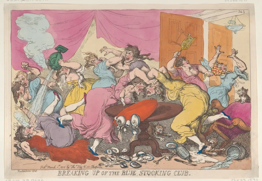 Breaking Up of the Blue Stocking Club by Thomas Tegg