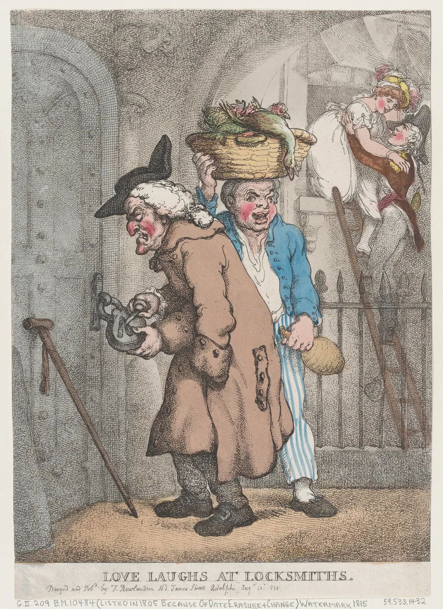 Love Laughs at Locksmiths by Thomas Rowlandson