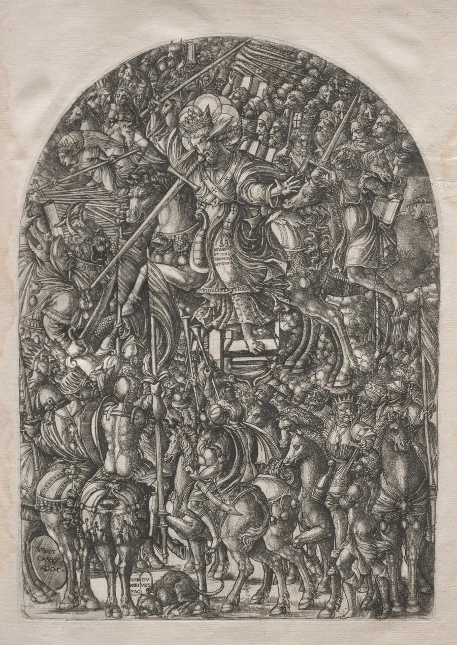 The Apocalypse:  Christ Mounted on a White Horse by Jean Duvet