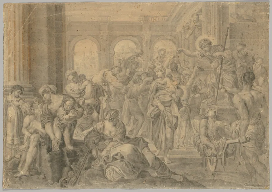 Copy of Annibale Carracci's St. Roch Giving Alms by Annibale Carracci