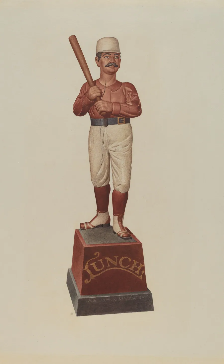 Cigar Store Figure: Ball Player by Albert Ryder