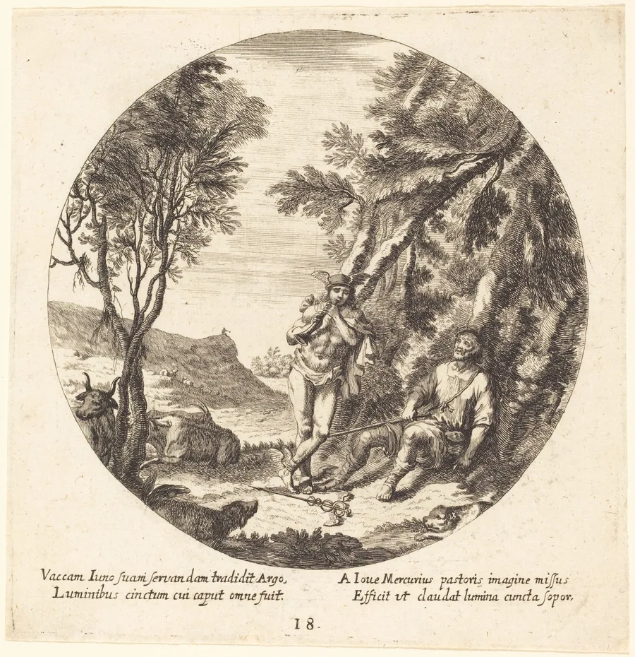 Mercury Lulling Argos to Sleep by Georg Andreas Wolfgang the Elder