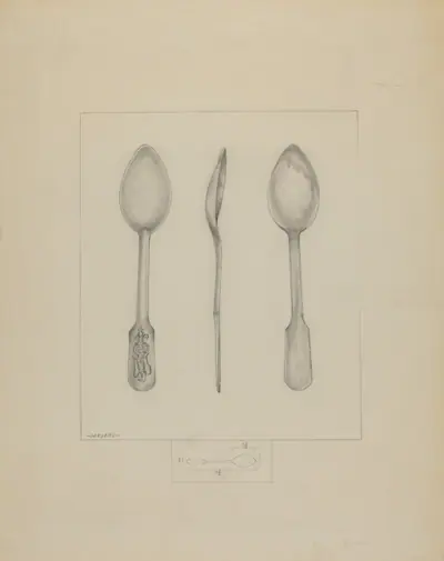 Small Pewter Spoon