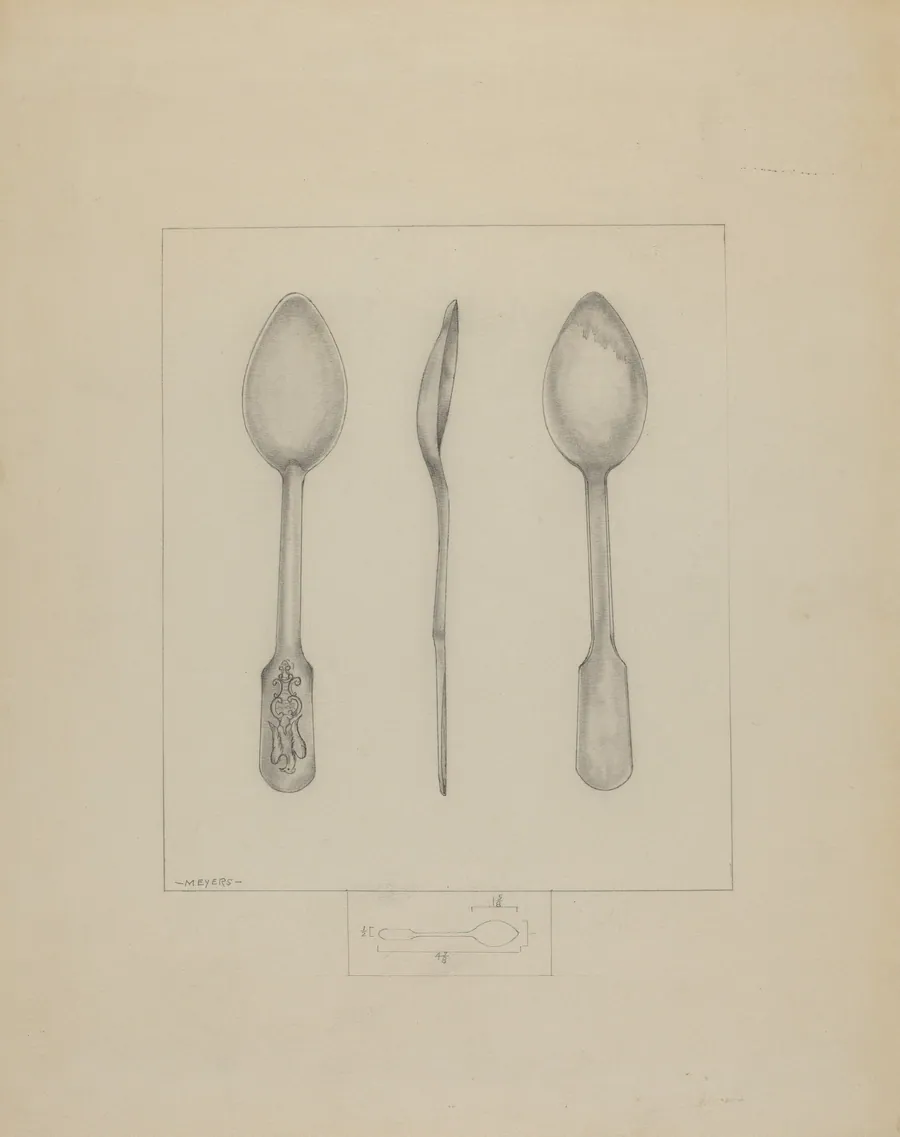 Small Pewter Spoon by Henry Meyers
