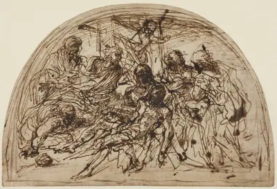 The Lamentation with Saints