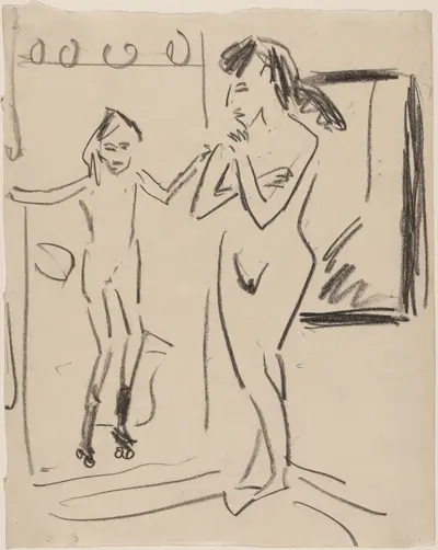 Fränzi and Marcella in the Studio