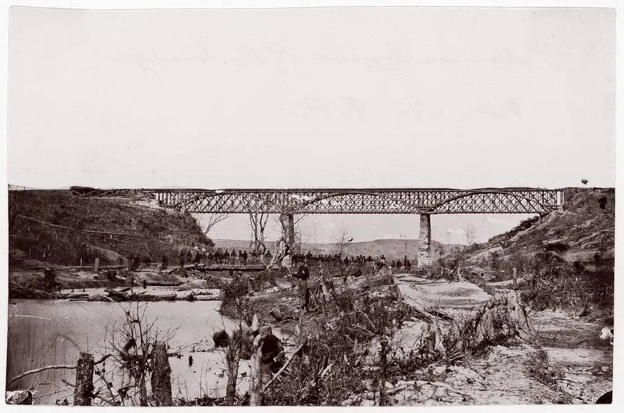 Potomac Creek Railroad Bridge, A.C. & F. Railroad by Mathew B. Brady