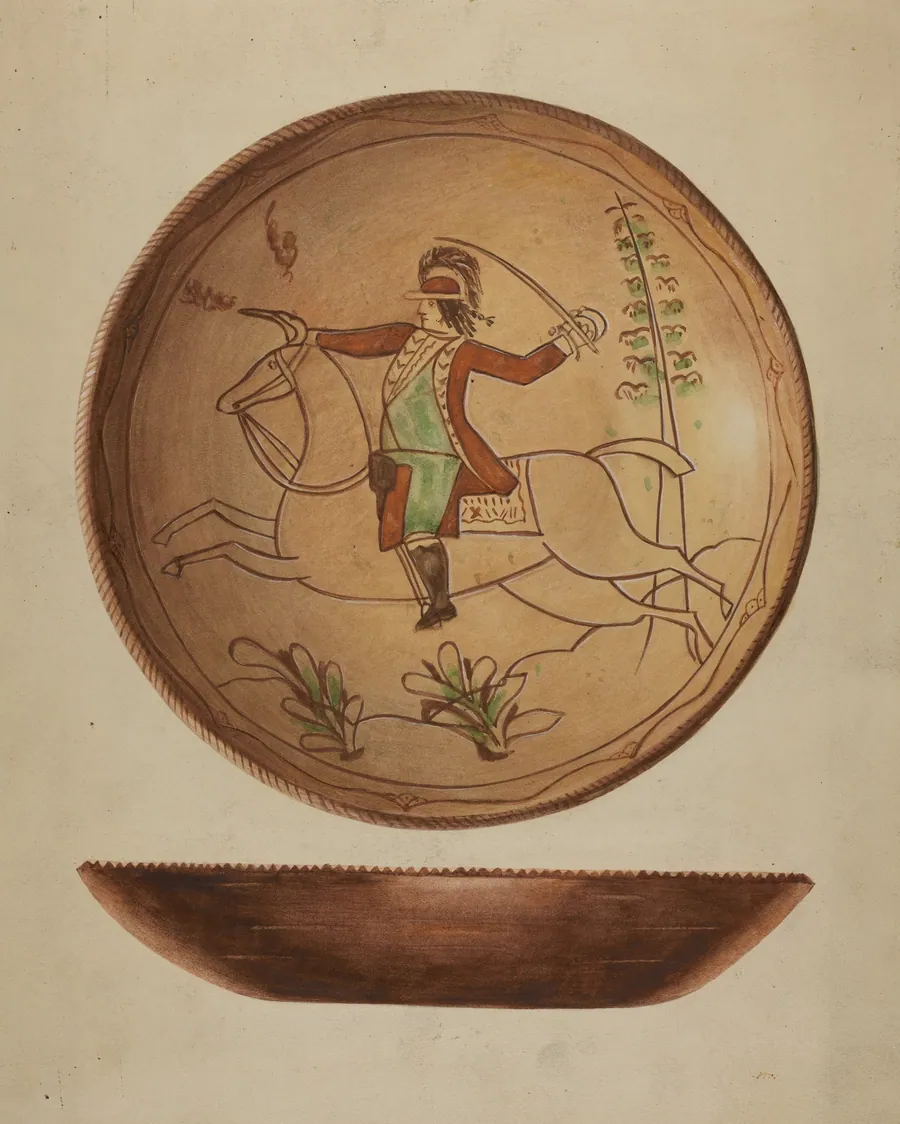 Pa. German Pie Plate by American 20th Century