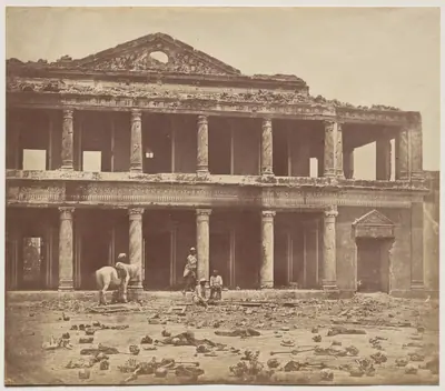Interior of the Secundra Bagh after the Slaughter of 2,000 Rebels by the 93rd Highlanders and 4th Punjab Regiment