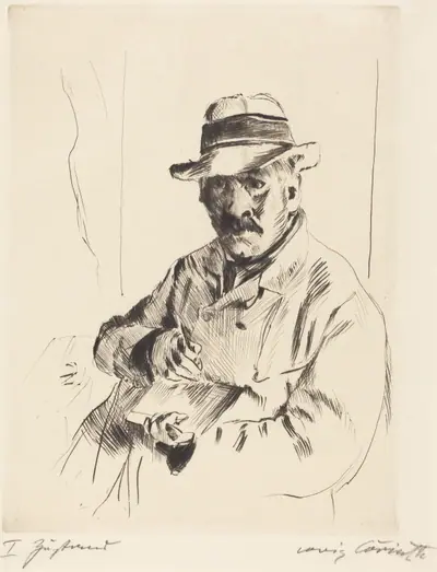 Selbstbildnis im Strohhut (Self-Portrait in a Straw Hat)
