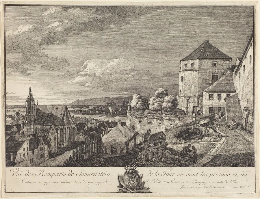 Vue des Remparts de Sonnenstein (View of the Ramparts of Sonnenstein) by Bernardo Bellotto