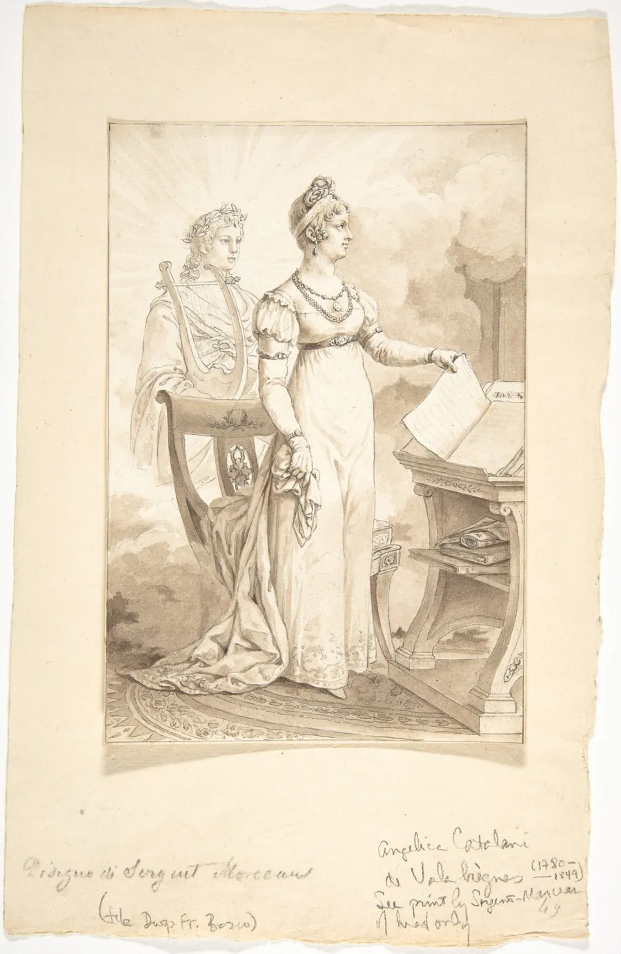 Portrait of Angelica Catalani de Valabrègue by Antoine Louis François Sergent Marceau