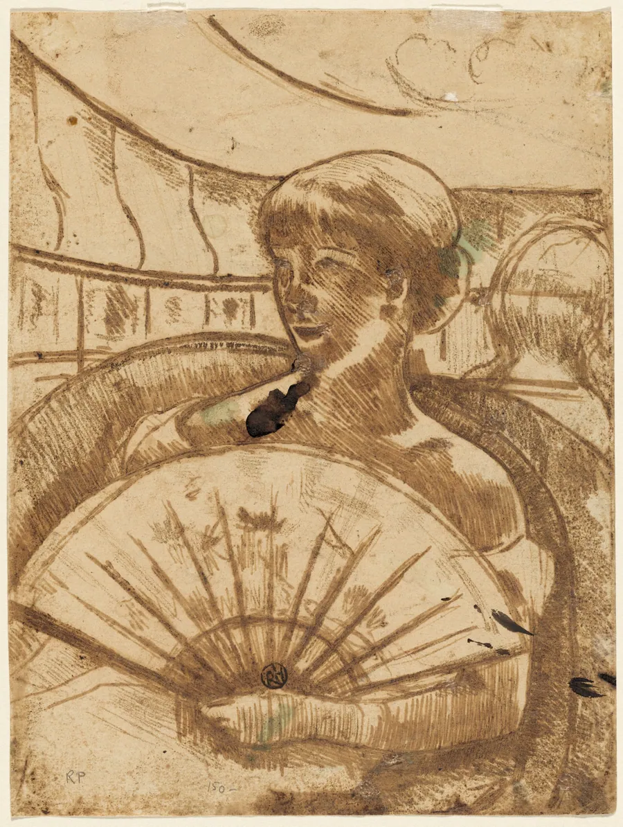 In the Opera Box [verso] by Mary Cassatt