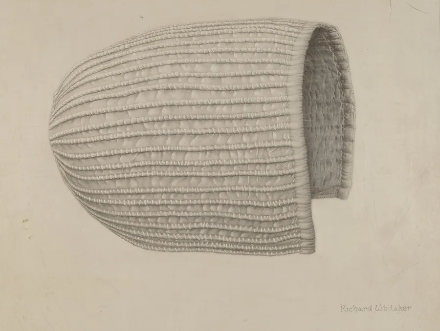 White Linen Corded Bonnet by Richard Whitaker