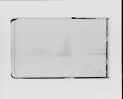 Bay Scene at Sunset (from Sketchbook)