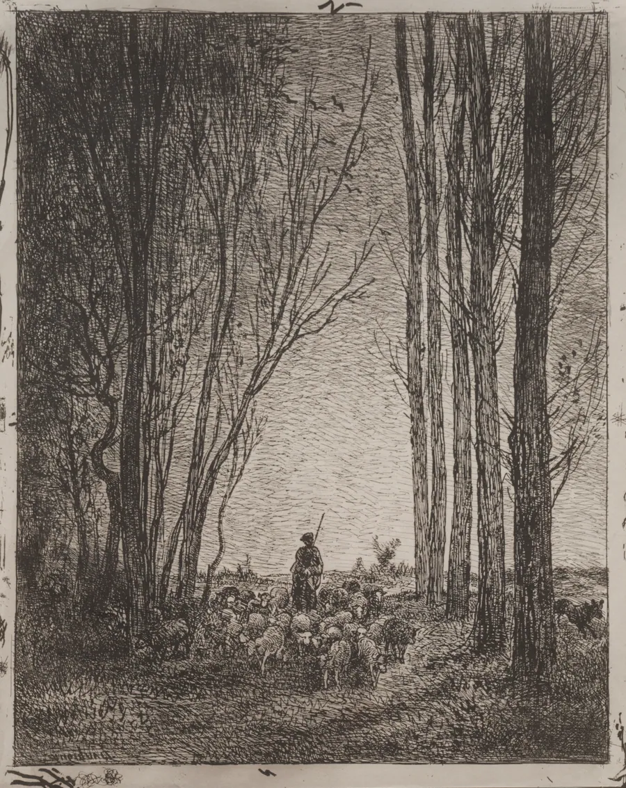 Gathering in the Flock by Charles François Daubigny