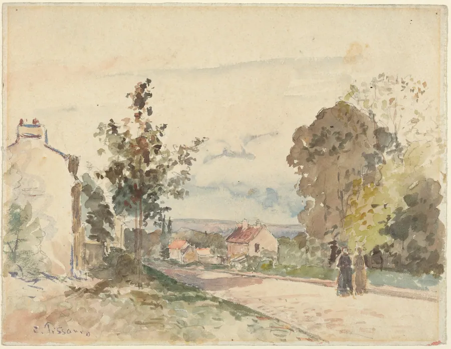 The Road from Versailles to Louveciennes by Camille Pissarro
