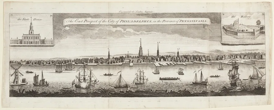 The East Prospect of the City of Philadelphia, in the Province of Pennsylvania by British 18th Century