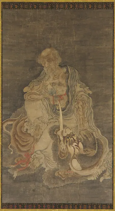 Manjushri seated on a lion