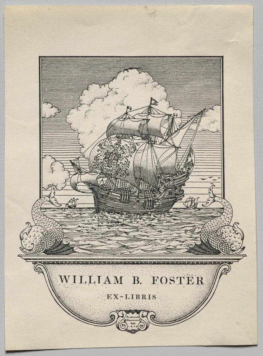 Bookplate: William B. Foster by Frederick Garrison Hall