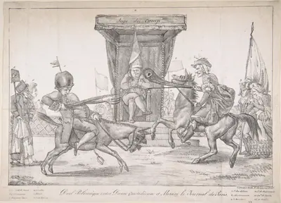 Polemical Duel between Lady Quotidienne and Sir Journal de Paris