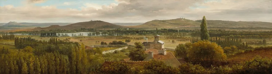 Panoramic Landscape near the River Moselle by Théodore Rousseau