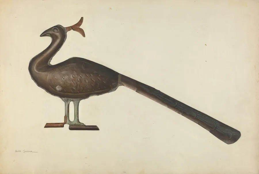 Weather Vane Peacock by Selma Sandler