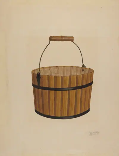 Shaker Wooden Bucket