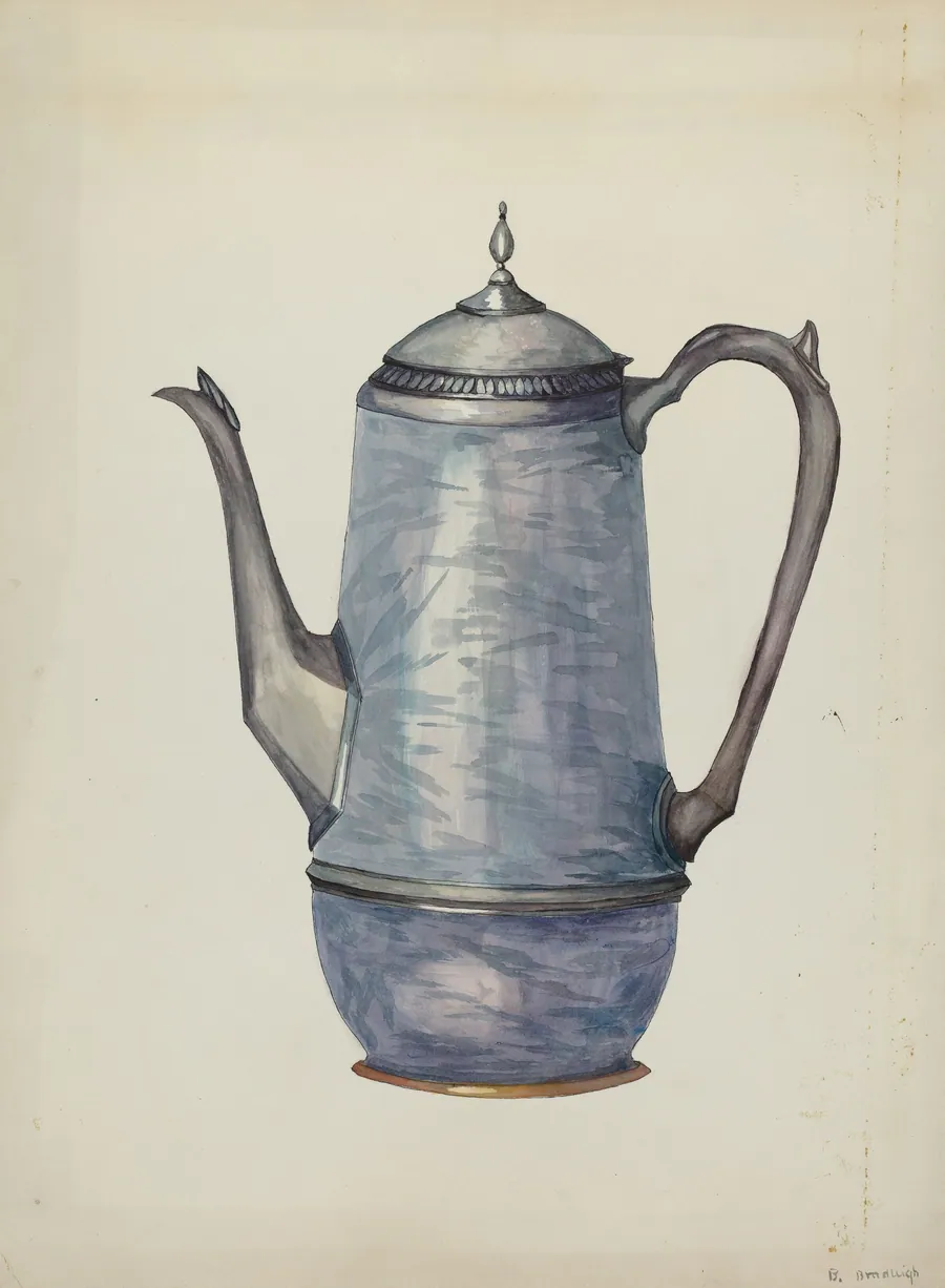 Pewter Coffee Pot by Beulah Bradleigh