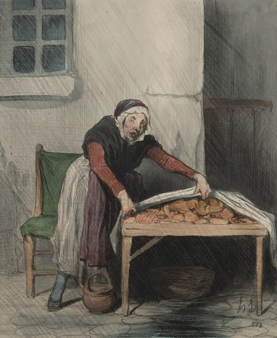 Every scalded fears cold water. by Honoré Daumier