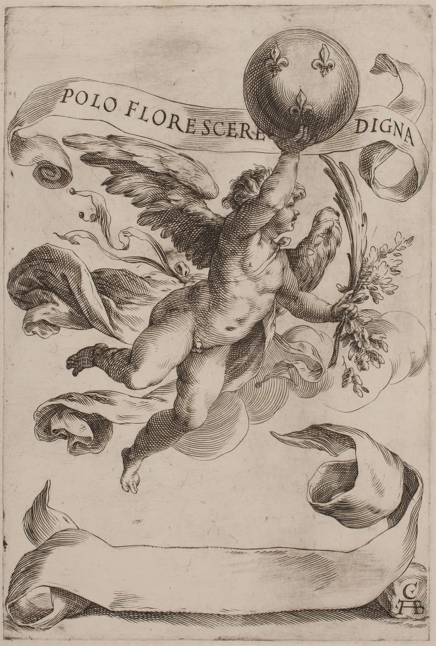 Genius with the Medici Coat-of-Arms by Cherubino Alberti