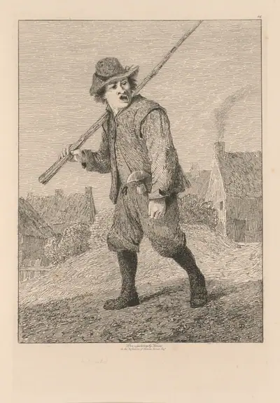 Liber Studiorum: Plate 46, Sketch after Teniers