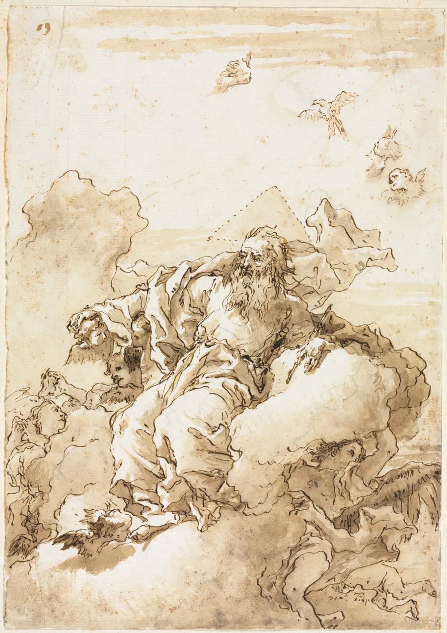 God the Father with Symbol of the Trinity by Giovanni Domenico Tiepolo