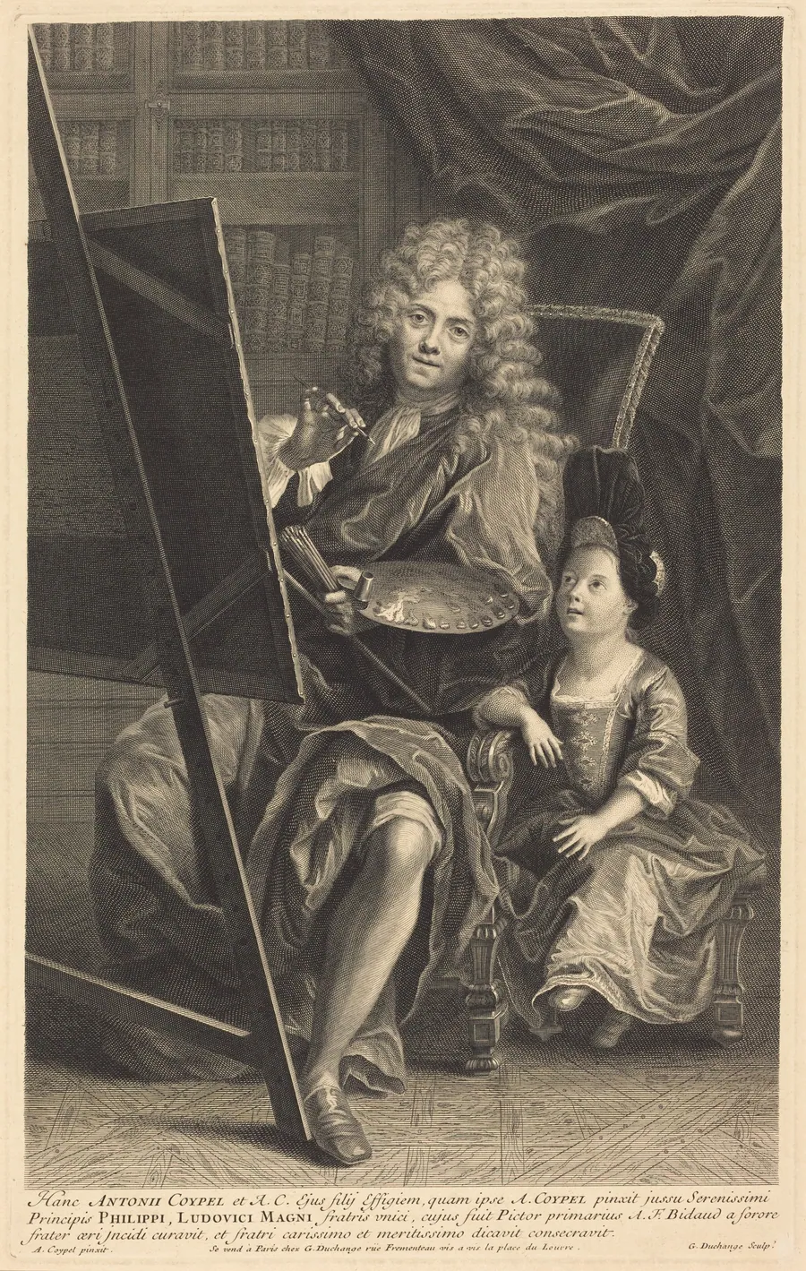 Antoine Coypel and His Son by Gaspard Duchange
