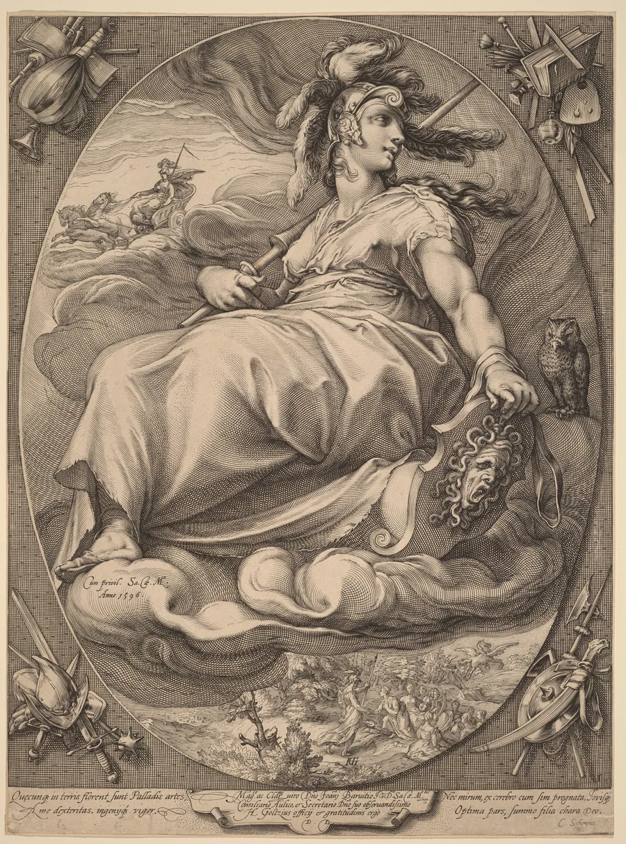 Minerva by Hendrick Goltzius