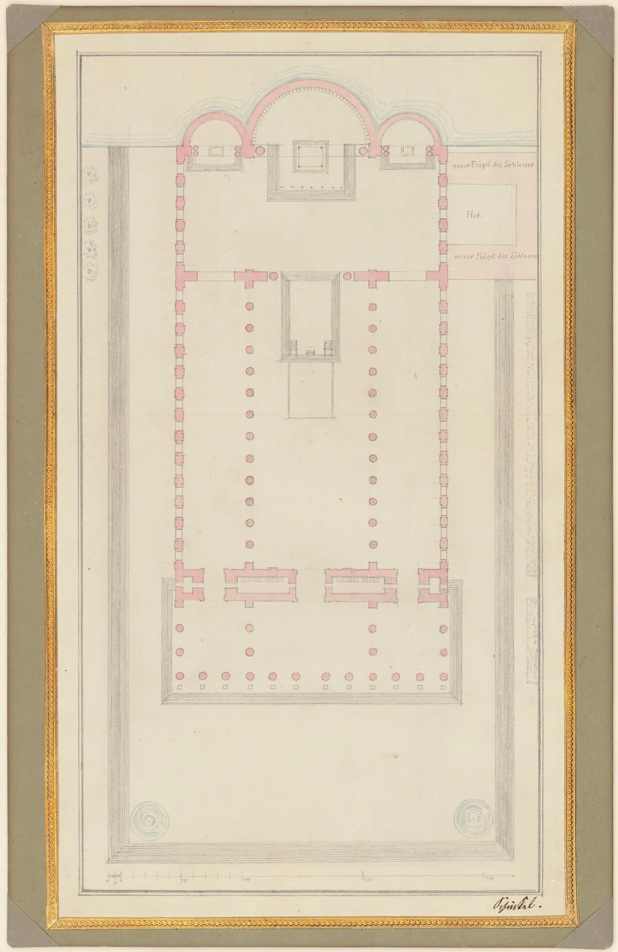 Ground Plan of a Cathedral for Berlin by Karl Friedrich Schinkel