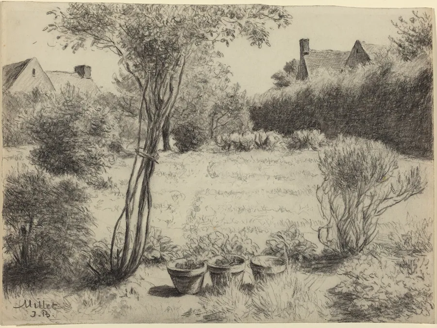Sunlit Garden by Jean-Baptiste Millet