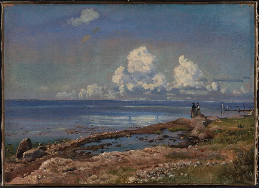 Strand ved Refsnæs by Johan Thomas Lundbye