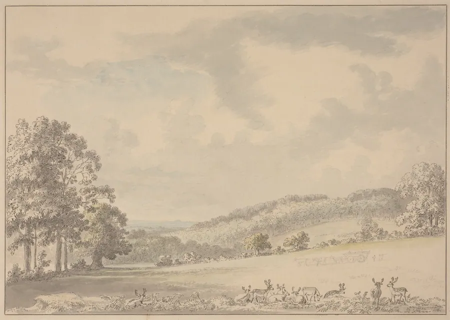 Deer Resting in Albury Park by Anthony Devis