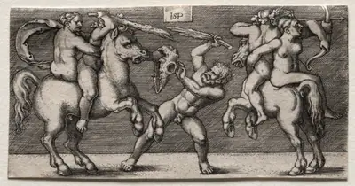 Combat of Three Men