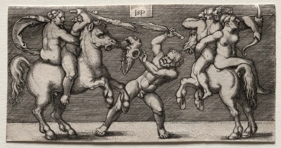 Combat of Three Men by Hans Sebald Beham
