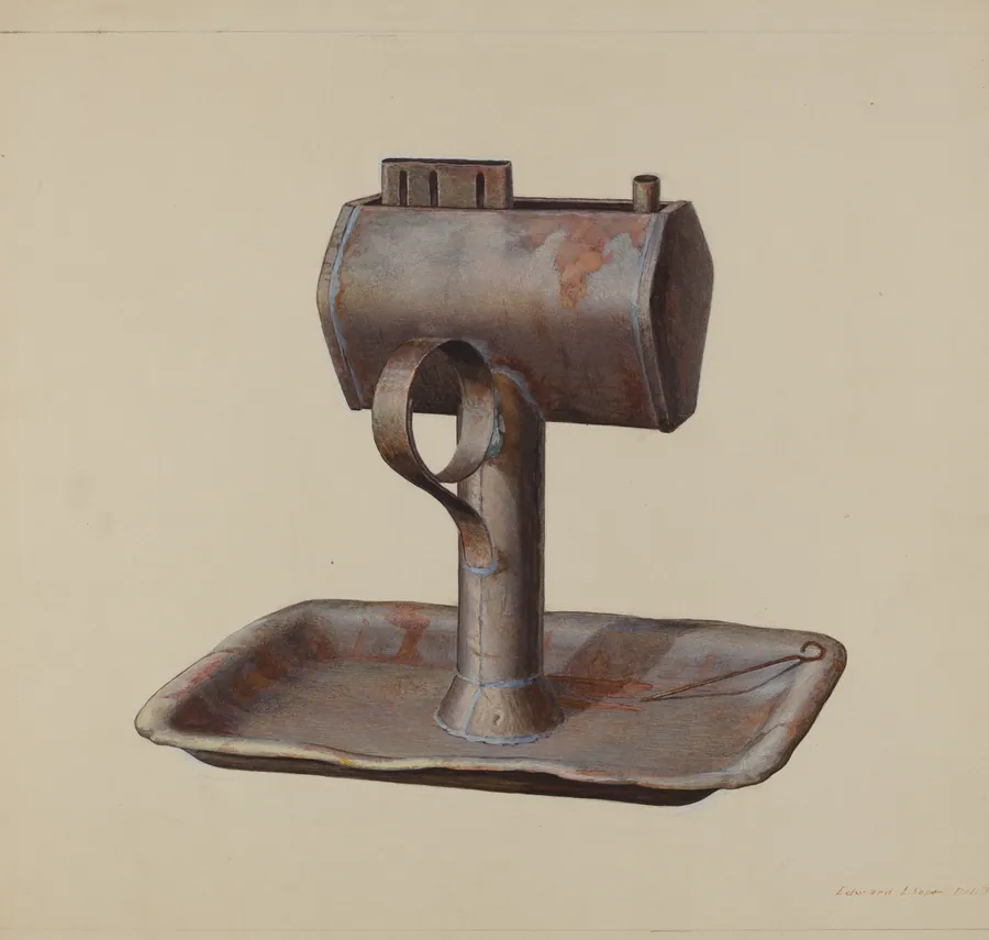 Whale Oil Lamp by Edward L. Loper