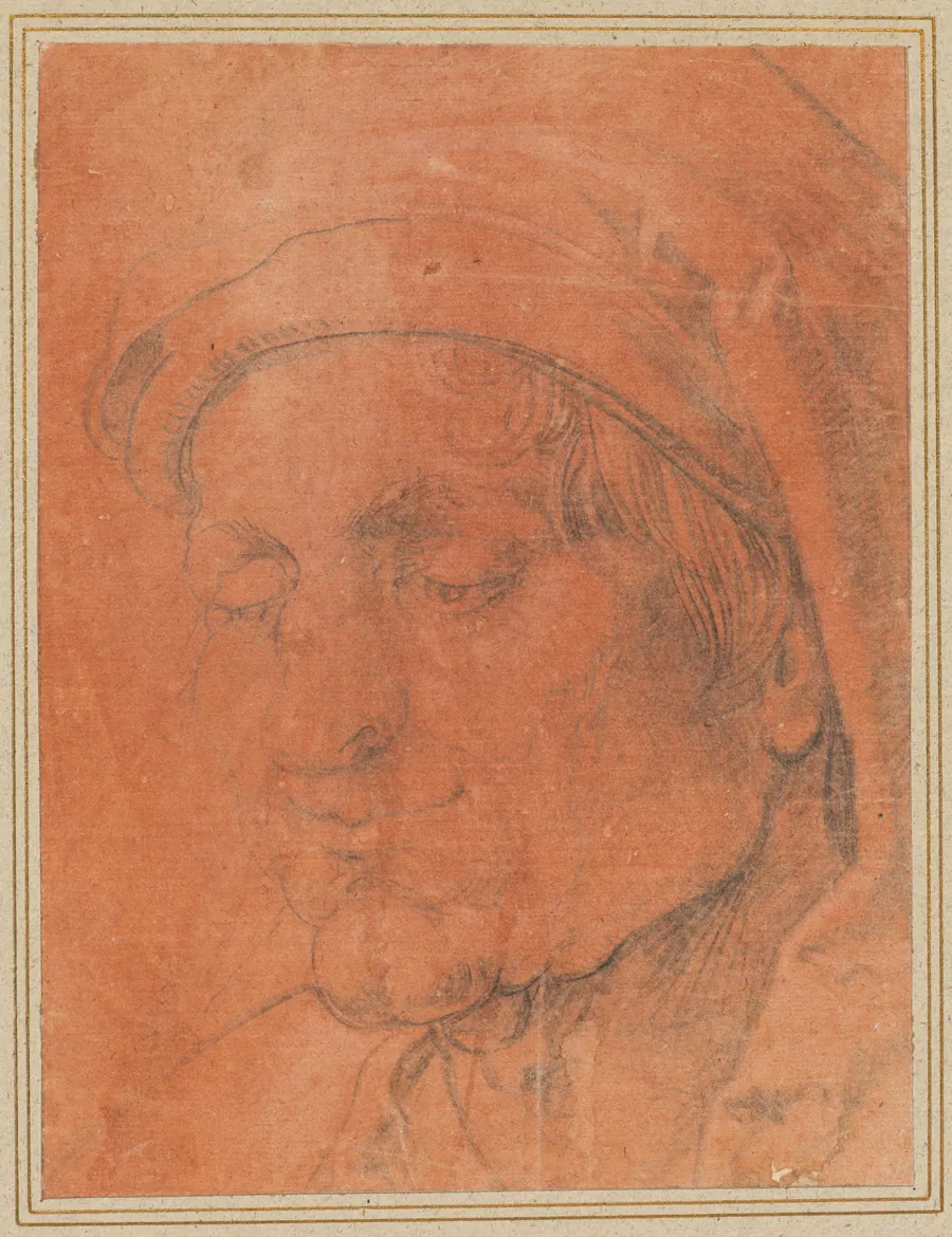 Head of a Man in a Cap by Anonymous
