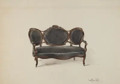 Settee, Walnut