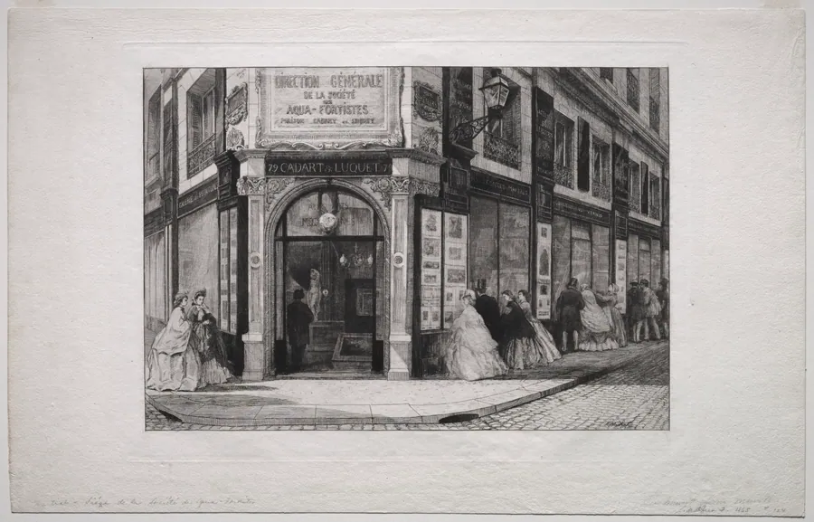 Headquarters of the Société des Aquafortistes by Adolphe Théodore Jules Martial Potémont