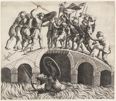Horatio Coclès Saving Himself by Swimming